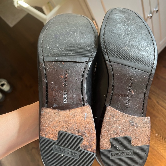 Cole Haan Brown and Black Woven Tassel Loafers - Picture 8 of 8